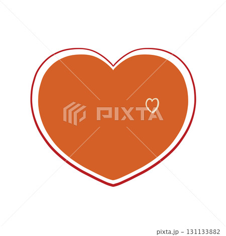 手描きのハート - 日本らしい鮮やかな色合い - 紅葉のイメージ 手描きのハート - 日本らしい鮮やかな色合い - 紅葉のイメージ 131133882