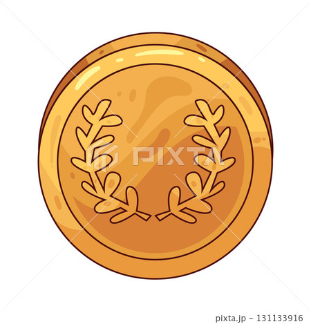 illustration of Gold Coin Award illustration of Gold Coin Award 131133916