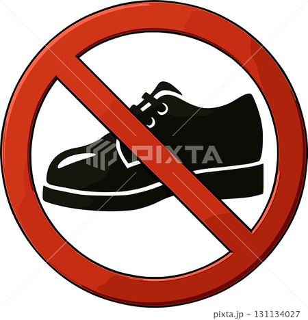 土足厳禁マークのイラスト 131134027