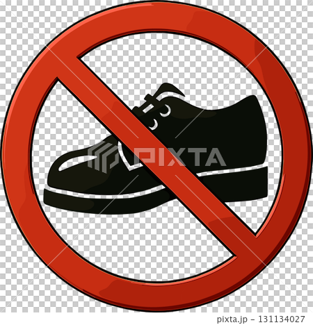 土足厳禁マークのイラスト 131134027