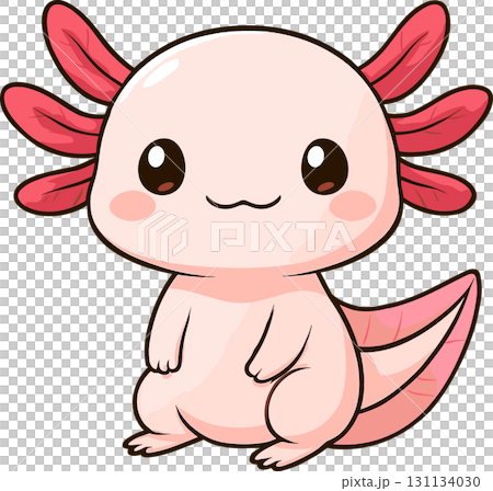 かわいいウーパールーパーのイラスト 131134030