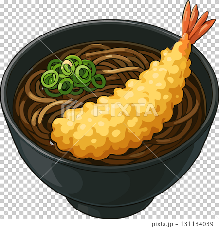 天婦羅蕎麥麵的插圖 天婦羅蕎麥麵的插圖 131134039