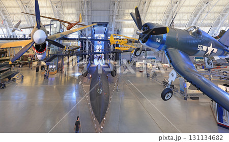 : Historic spacecraft collection in Steven F. Udvar Hazy Center Aviation Museum. 131134682