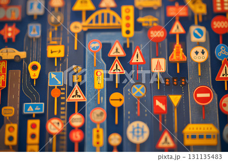 道路標識の集合 131135483