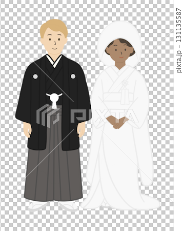 新娘和新郎,婚禮,新娘,婚禮,穿著白色婚禮和服的男士,男女 新娘和新郎,婚禮,新娘,婚禮,穿著白色婚禮和服的男士,男女 131135587