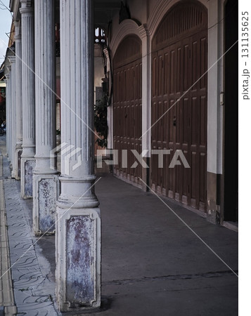 The walk way of Chino Portuguese building. The walk way of Chino Portuguese building. 131135625