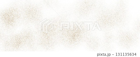Beige sand gradient texture. Grainy gritty noise background. Dotted grunge sandy backdrop. Vector grit dust particles overlay wallpaper. Tiny light specks, speckles and dots textured powder effect 131135634