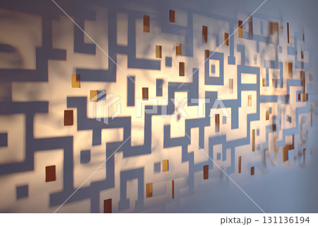 不思議な模様のシルエット（背景画像） 131136194