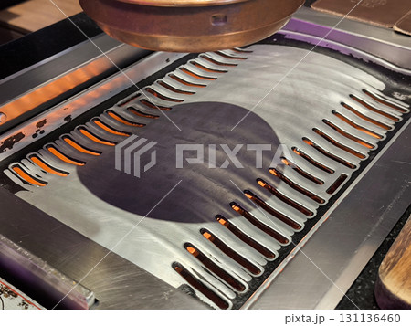 Close-up of a Korean Barbecue Grill Close-up of a Korean Barbecue Grill 131136460