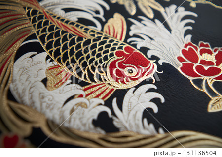 日本の心。錦鯉のテクスチャー 131136504