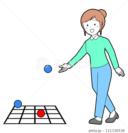 ほおるん・ビンゴをする女性 131136536