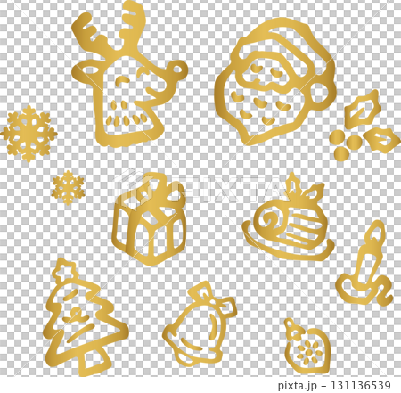 Christmas hand-drawn icon set. Line art illustrations of Santa, reindeer, presents, etc. Holiday, winter Christmas hand-drawn icon set. Line art illustrations of Santa, reindeer, presents, etc. Holiday, winter 131136539