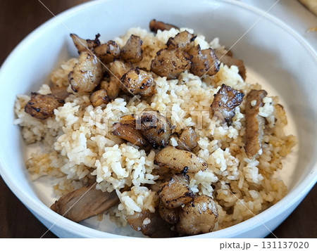 Beef Fat Fried Rice Dish in a Bowl Beef Fat Fried Rice Dish in a Bowl 131137020