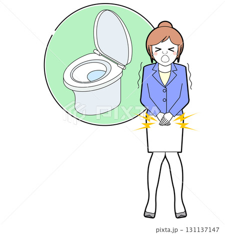 我慢する女性 131137147