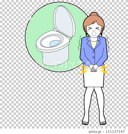 我慢する女性 131137147