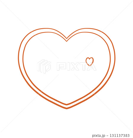 手描きのハート - 四季を感じる橙色 手描きのハート - 四季を感じる橙色 131137383