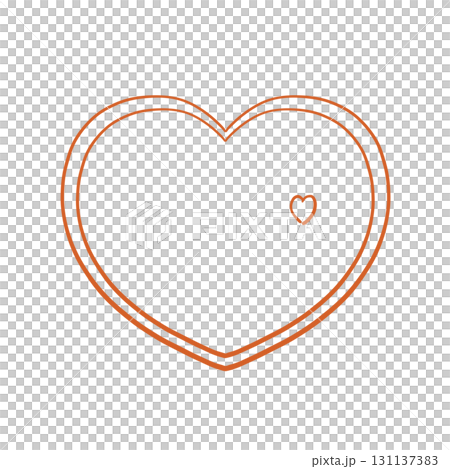 手描きのハート - 四季を感じる橙色 手描きのハート - 四季を感じる橙色 131137383