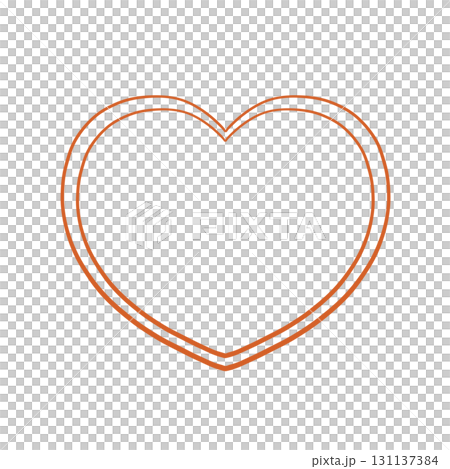 Hand-drawn heart - orange with a seasonal feel Hand-drawn heart - orange with a seasonal feel 131137384