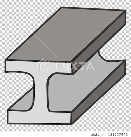 Illustration of an I-Beam or H-shaped Illustration of an I-Beam or H-shaped 131137448