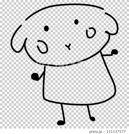 coloring page Line drawing of a bunny 131137577
