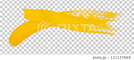 yellow watercolor background. Artistic hand paint. Isolated on transparent background. 131137669