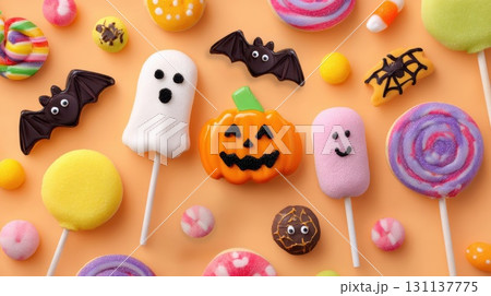 カラフルなハロウィンのおやつ 131137775