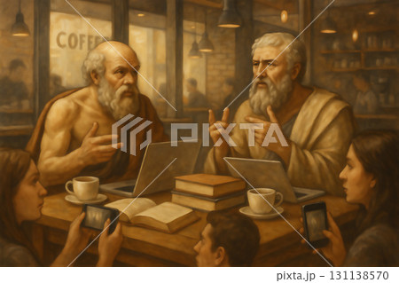 もしソクラテスがスタバにいたら:哲学者たちのカフェ・ディスカッション もしソクラテスがスタバにいたら:哲学者たちのカフェ・ディスカッション 131138570