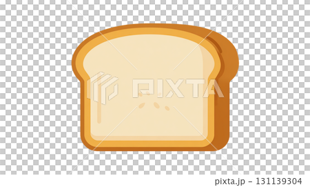 シンプルでかわいい食パンのイラスト 131139304