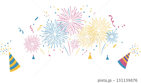 Happy New Year Fireworks Celebration 131139876