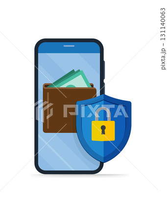 Mobile banking security stock illustration Mobile banking security stock illustration 131140063