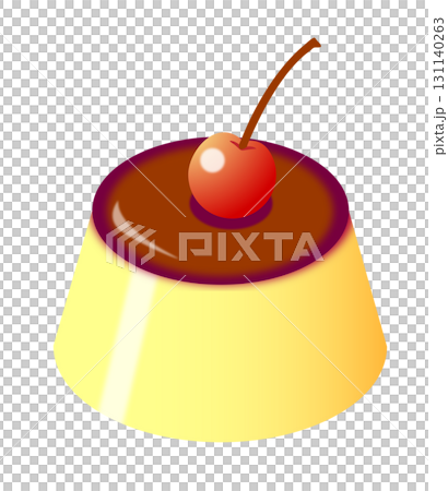 櫻桃和布丁向量插圖 櫻桃和布丁向量插圖 131140263