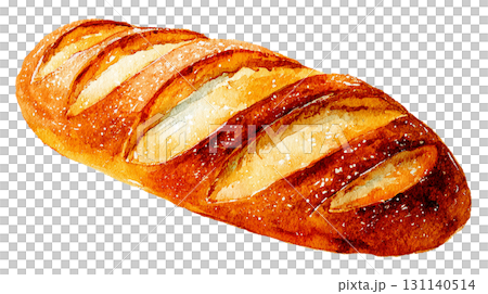 French bread baguette realistic illustration PNG cutout bakery material 131140514