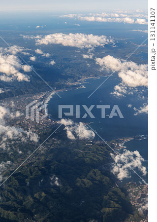 飛行機の窓の外から観る千葉県鴨川市 飛行機の窓の外から観る千葉県鴨川市 131141107