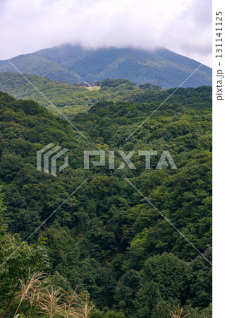 裏磐梯ゴールドラインの展望スペースから見上げた磐梯山 裏磐梯ゴールドラインの展望スペースから見上げた磐梯山 131141125