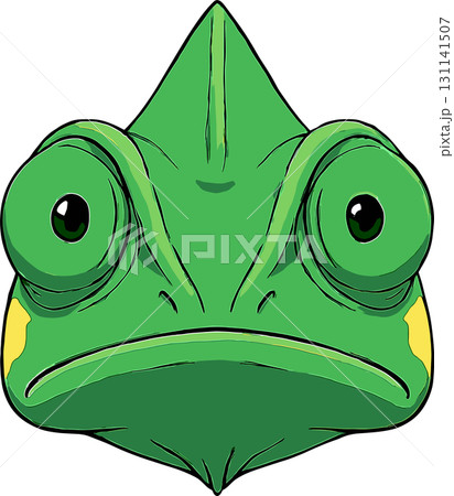 カメレオンの顔のイラスト 131141507