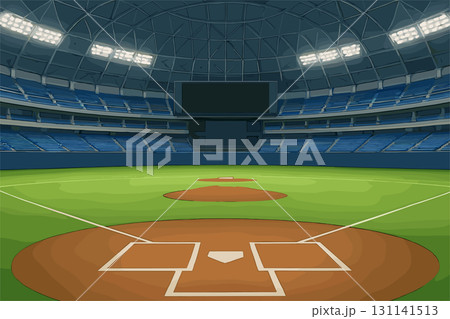 ドーム球場のイラスト 131141513