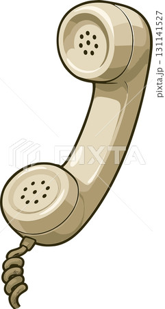 白い受話器のイラスト 白い受話器のイラスト 131141527