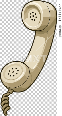 白い受話器のイラスト 白い受話器のイラスト 131141527