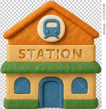 可愛的黏土動畫插畫 可愛的黏土動畫插畫 131141599