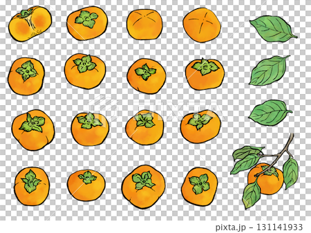 用畫筆畫的柿子-顏色 用畫筆畫的柿子-顏色 131141933