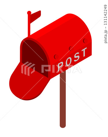 赤いポストのベクターイラスト素材 131142249