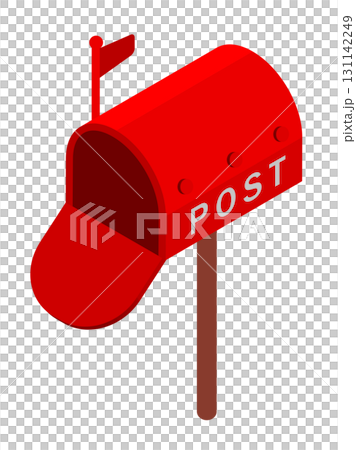 赤いポストのベクターイラスト素材 131142249