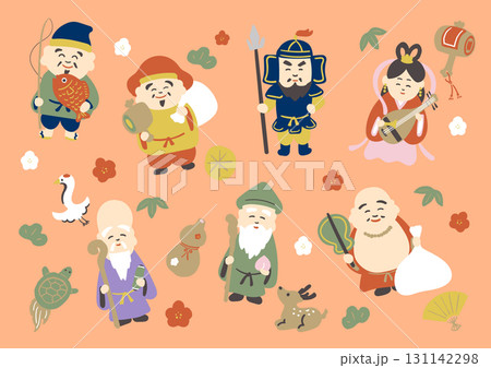 かわいい七福神のイラスト 131142298