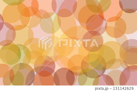 紅葉カラーの重なり丸模様背景 131142629