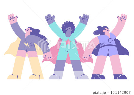 Superheroes women and superpower concept 131142907