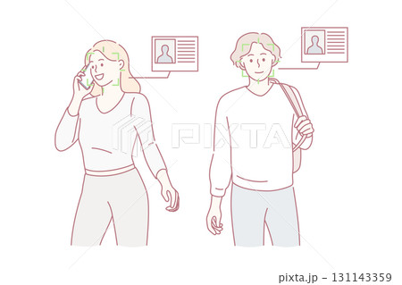 Face identification and identity concept Face identification and identity concept 131143359