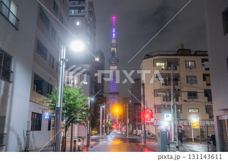 《東京都》錦糸町から眺めるスカイツリーの夜景 131143611