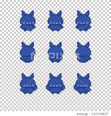 Blue bat pixel art 131143627