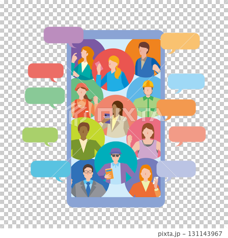 Smartphones and communication between people 131143967