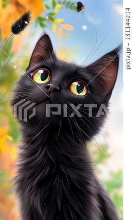猫の癒し系イラスト / Cat - Healing & Cute Illustration 131144214